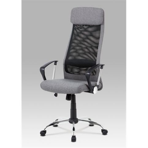 Kancelářská židle KA-V206 GREY (houpací mech., kříž chrom) - Rafni