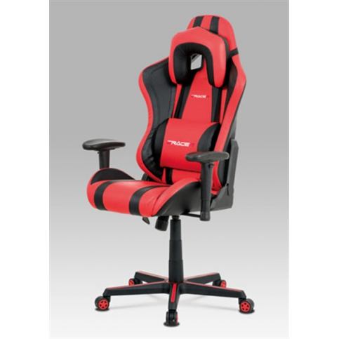 Kancelářská židle KA-V609 RED (houpací mech., kříž plast) - Rafni
