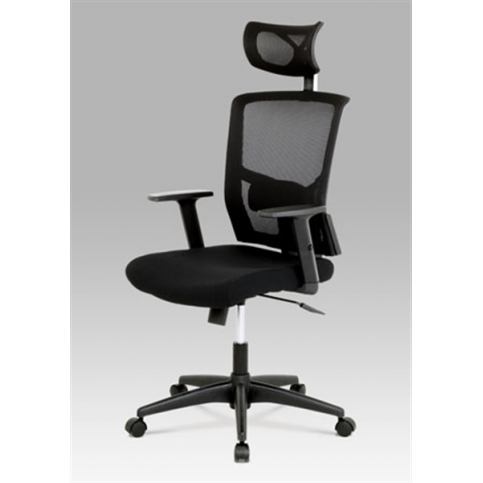 Kancelářská židle s podhlavníkem KA-B1013 BK (houpací mechanismus) - Rafni