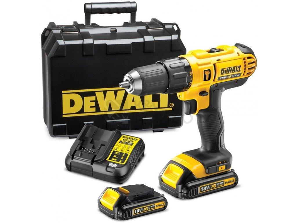 Aku vrtačka DeWALT DCD776C2 18V s příklepem 2x aku Li-ion 1,3Ah - K & V ELEKTRO a.s. 