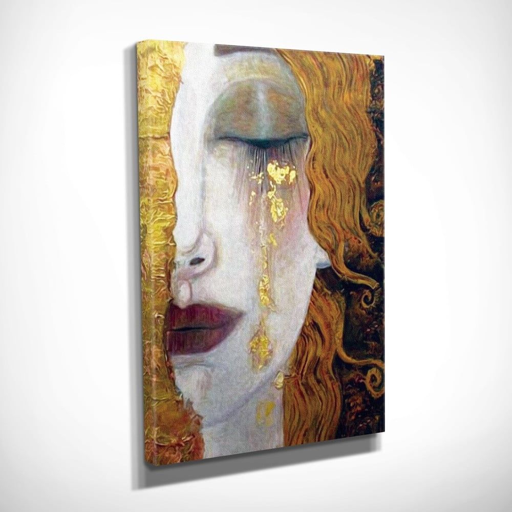 Nástěnná reprodukce na plátně Gustav Klimt Golden Tears, 30 x 40 cm - Bonami.cz
