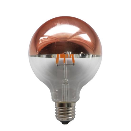 Diolamp LED retro žárovka GLOBE G95 6W Filament měděný vrchlík - STERIXretro