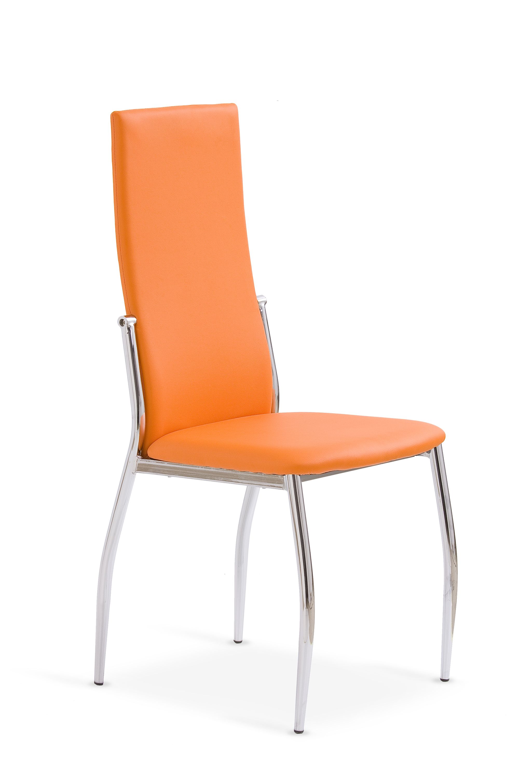K3 židle chromovaný/oranžový (2p=4szt) Halmar  - Nabytek-Bogart.cz
