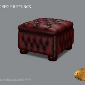 Chesterfield Buttoned Pouffe (H)