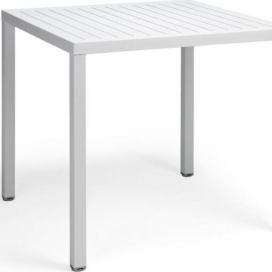 Nardi Záhradný stôl CUBE 80x80 - Biela Mdum