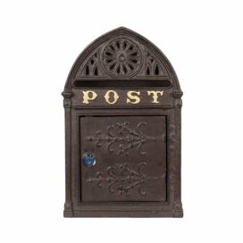 Hnědá poštovní schránka Post - 22*9*35 cm Clayre & Eef