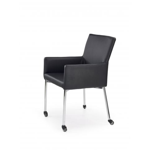 K256 židle na kolkach czarne (2p=2szt) Halmar  - Nabytek-Bogart.cz