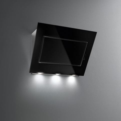 Falmec QUASAR DESIGN Wall - nástěnný odsavač, 90 cm, černé sklo/nerez, 800 m3 - VIP interiér