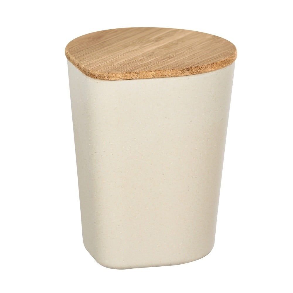 Béžový úložný box s bambusovým víkem Wenko Derry, 750 ml - Bonami.cz