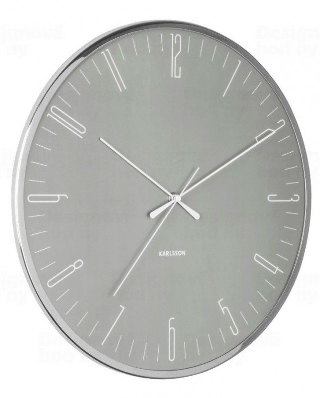 Designové nástěnné hodiny 5754GY Karlsson 40cm - FORLIVING