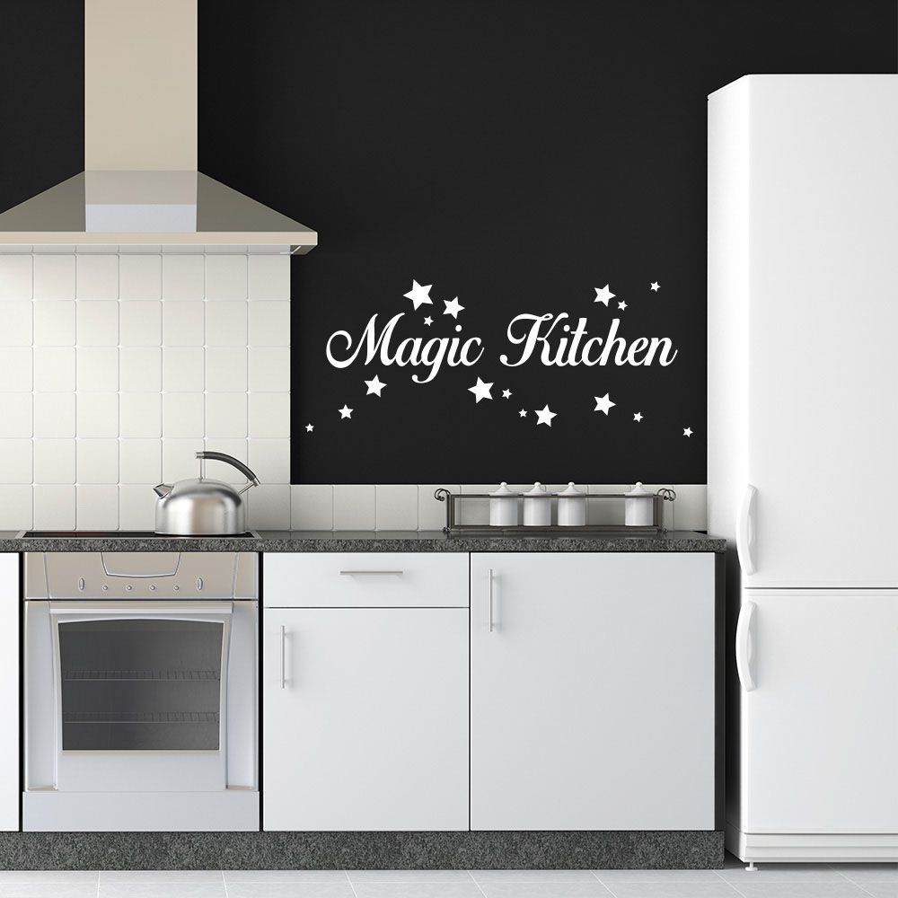 GLIX Magic kitchen - samolepka na zeď Bílá 50x20 cm - GLIX DECO s.r.o.