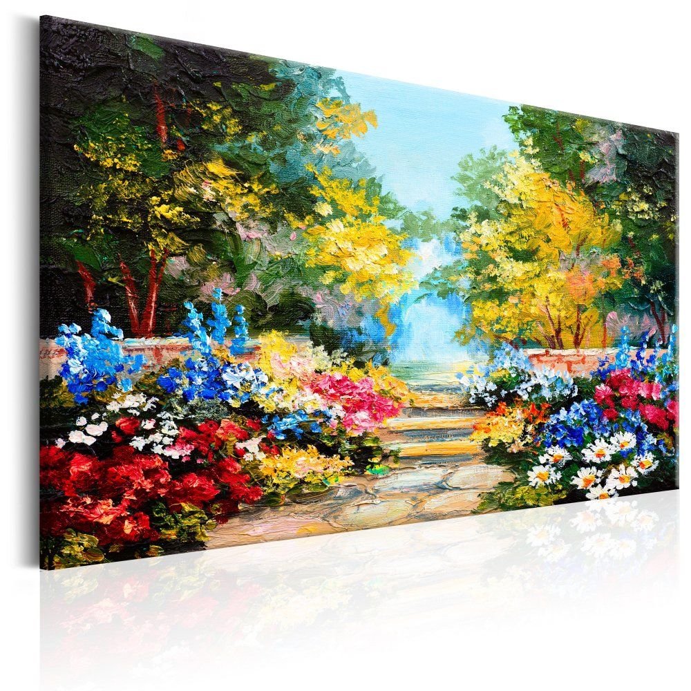 Obraz na plátně Bimago - The Flowers Alley 120x80 cm - GLIX DECO s.r.o.