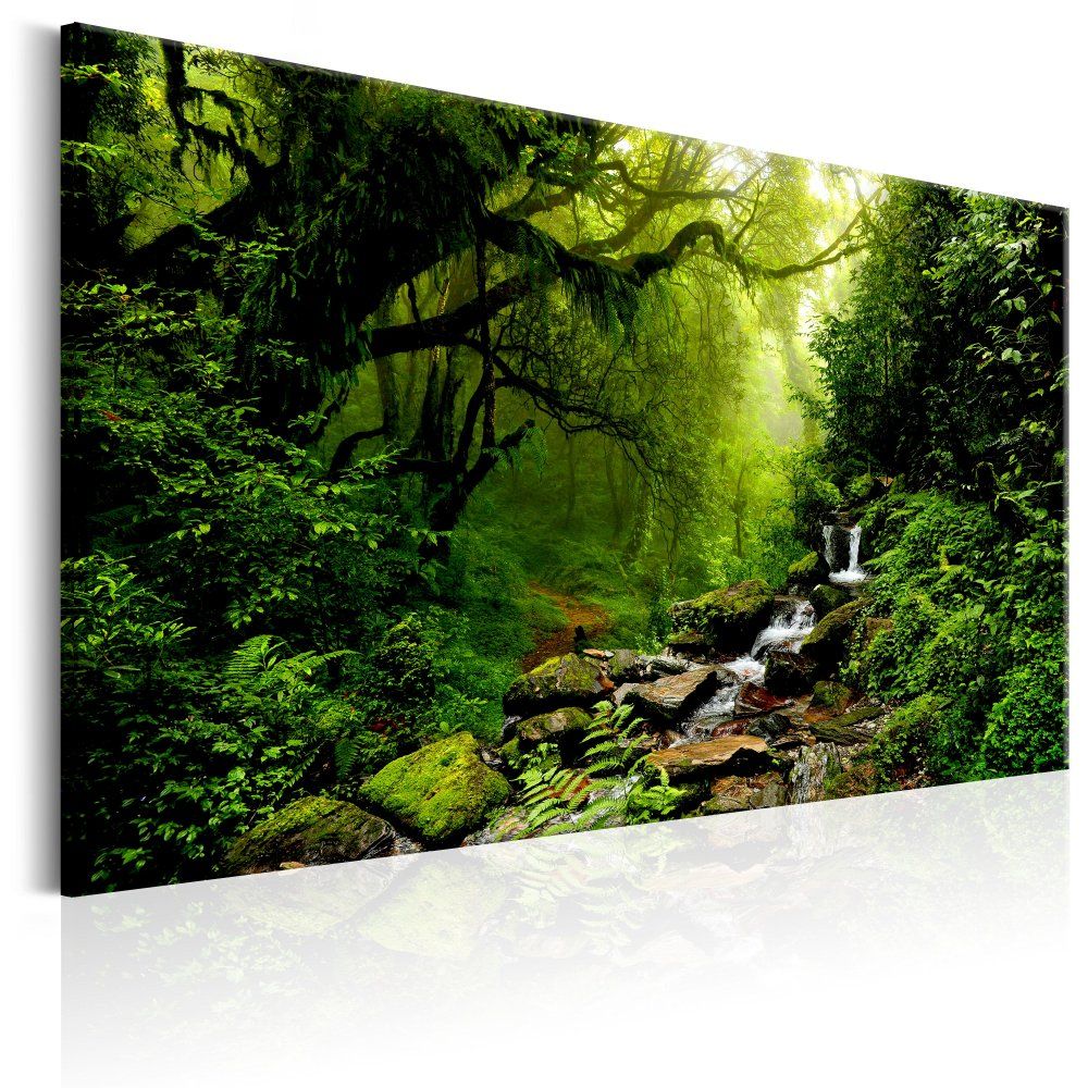 Obraz na plátně Bimago - Waterfall in the Forest 90x60 cm - GLIX DECO s.r.o.
