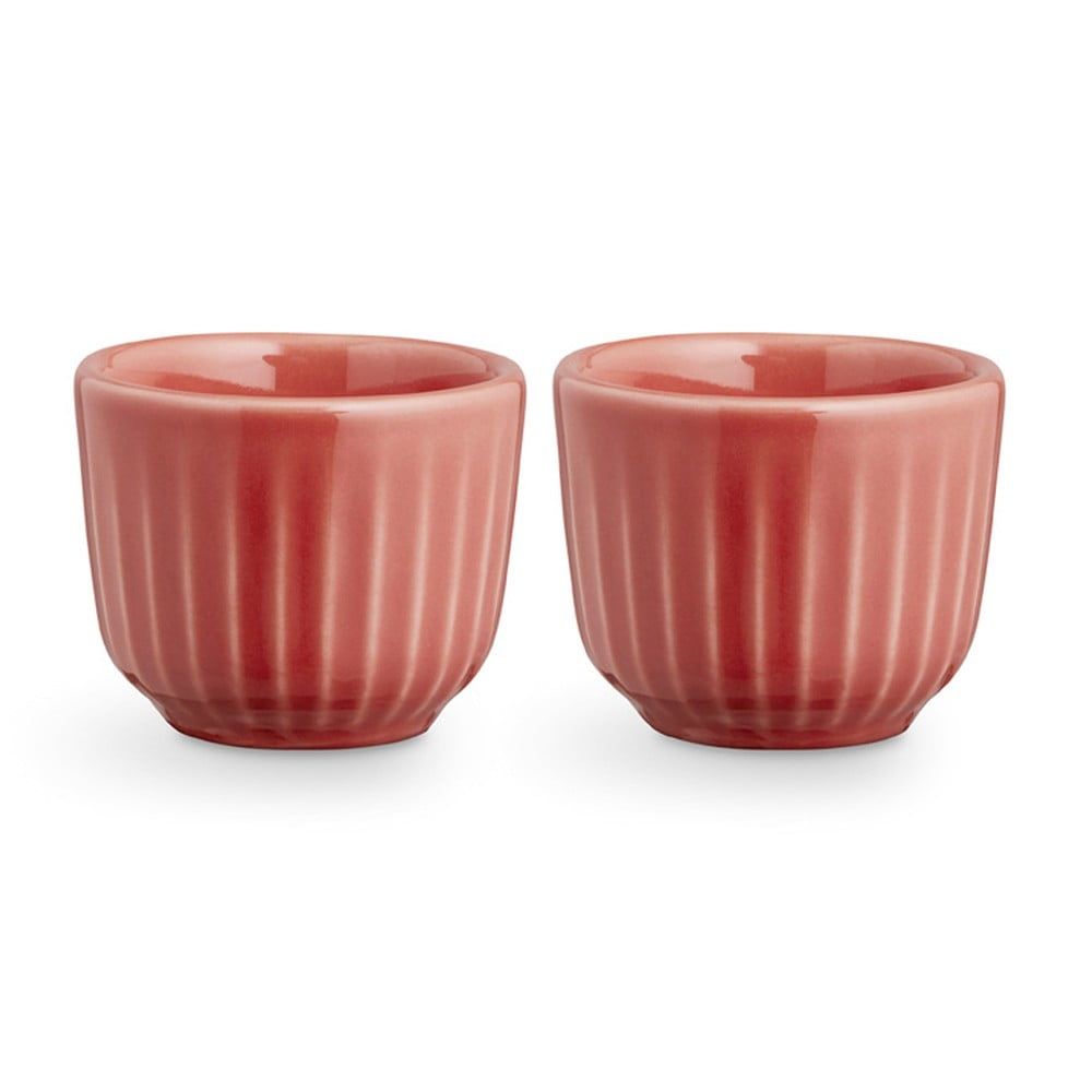 Sada 2 korálově červených porcelánových misek na vajíčka Kähler Design Hammershoi, ⌀ 5 cm - Bonami.cz
