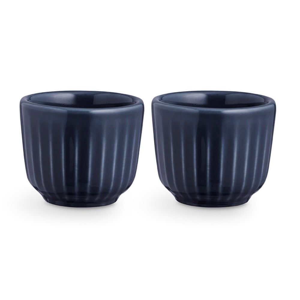 Sada 2 tmavě modrých porcelánových misek na vajíčka Kähler Design Hammershoi, ⌀ 5 cm - Bonami.cz