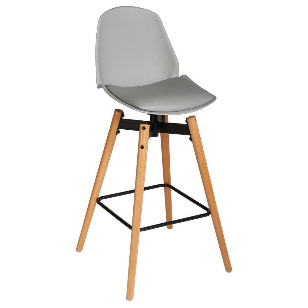 Atmosphera Barová stolička, zvednutá židle, měkké sedadlo, výška: 104 cm, šedá - EMAKO.CZ s.r.o.