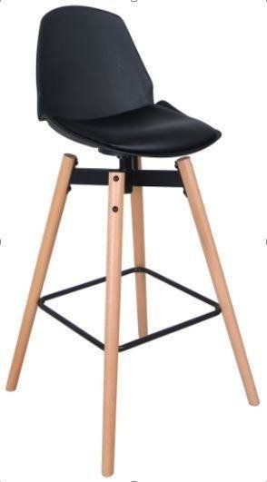Atmosphera Barová stolička, zvýšená židle, měkké sedadlo, výška 104 cm, černá - EMAKO.CZ s.r.o.