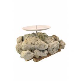 Vingo Svícen s kameny na 1 svíčku - 12 cm, v. 10 cm