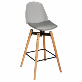 Atmosphera Barová stolička, zvednutá židle, měkké sedadlo, výška: 104 cm, šedá