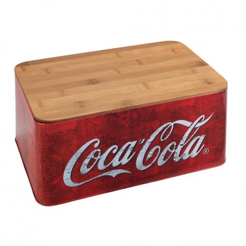 Červený chlebík s bambusovým víkem Wenko Coca-Cola World - Bonami.cz