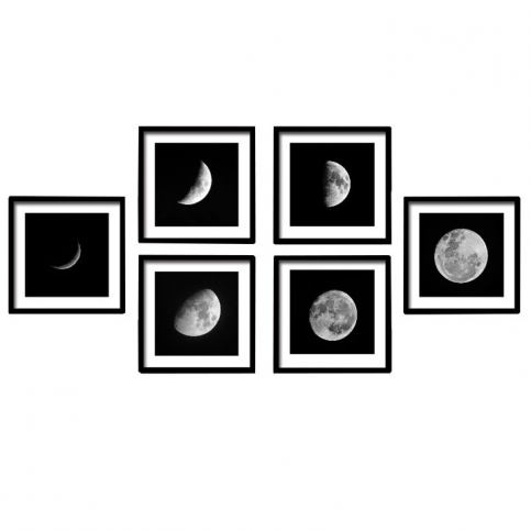 Tempo Kondela Zasklený tištěný obraz DX TYP 10 Měsíc - bílá/černá - ATAN Nábytek