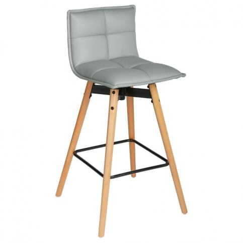 Atmosphera Barová stolička, vyvýšená židle, měkké sedadlo, výška: 96 cm, šedá - EMAKO.CZ s.r.o.