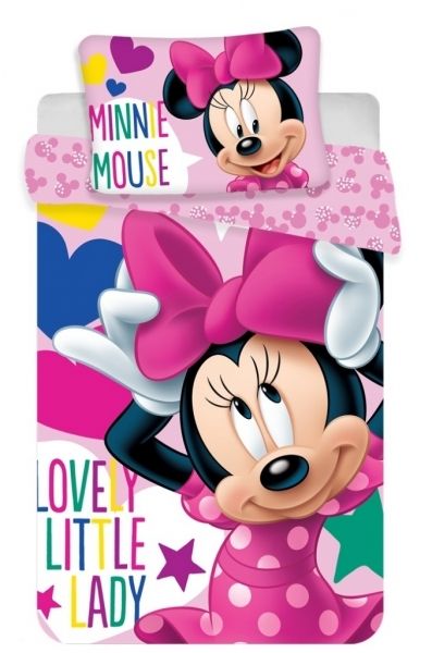 Jerry fabrics Disney povlečení do postýlky Minnie baby 100x135 + 40x60 cm  - POVLECENI-OBCHOD.CZ