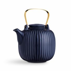 Tmavě modrá porcelánová čajová konvice Kähler Design Hammershoi, 1,2 l