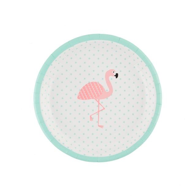 Papírový talíř 8 ks Sass & Belle Flamingo - Homein.cz