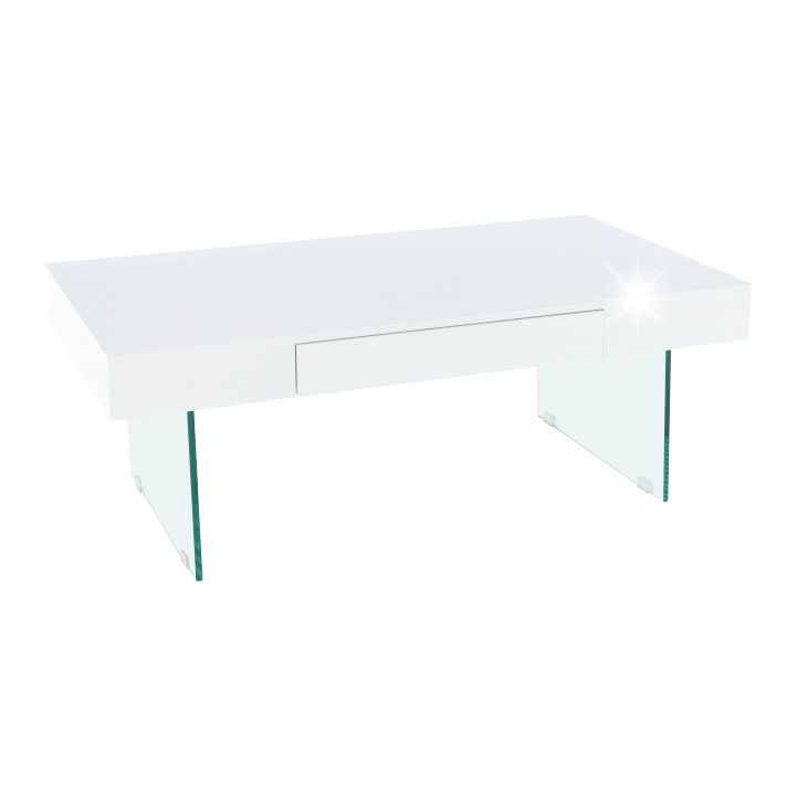 Tempo Kondela Konferenční stolek DAISY 2 NEW - bílý extra vysoký lesk - IDEA nábytek