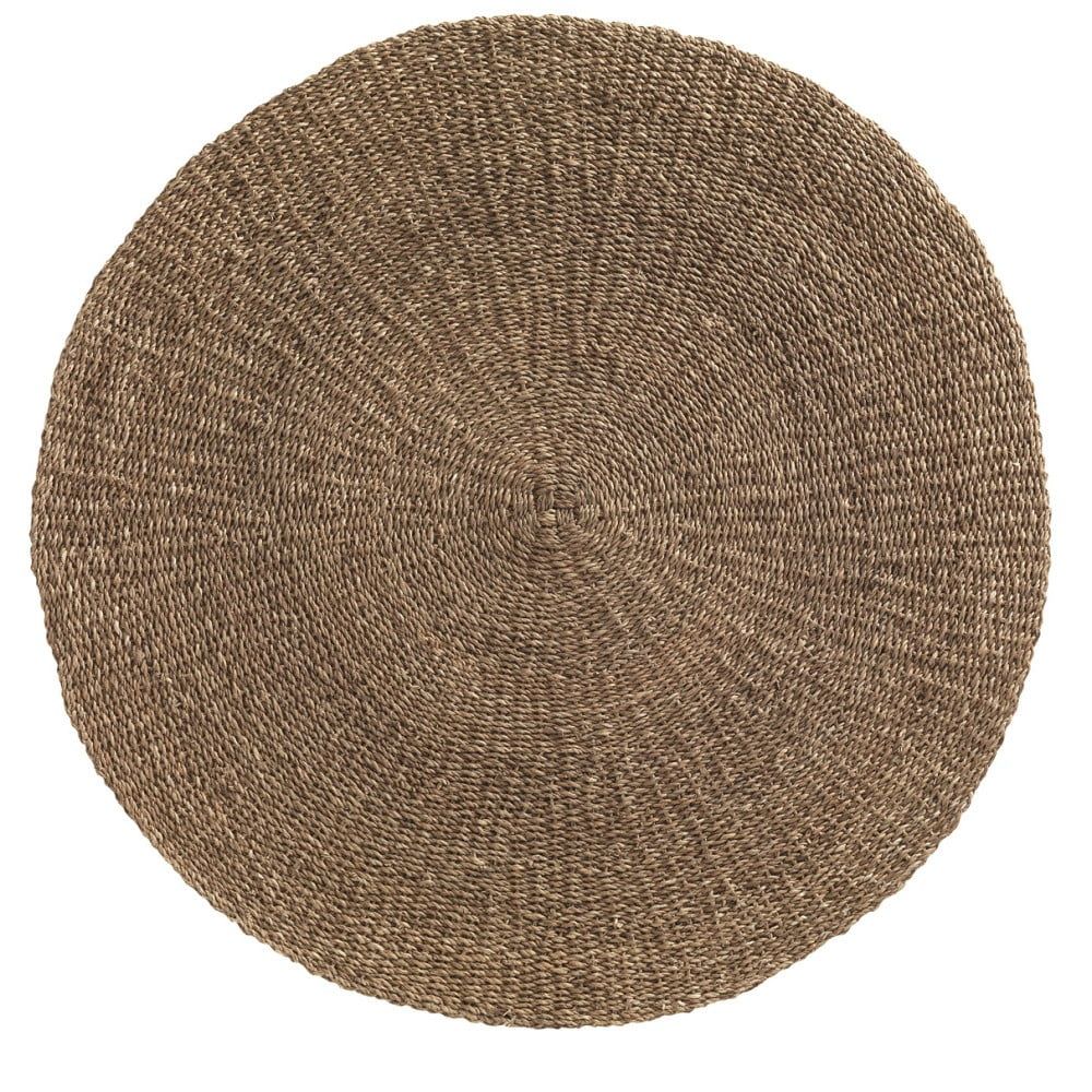 Hnědý koberec z mořských řas Geese Rustico Natural, ⌀ 150 cm - Bonami.cz
