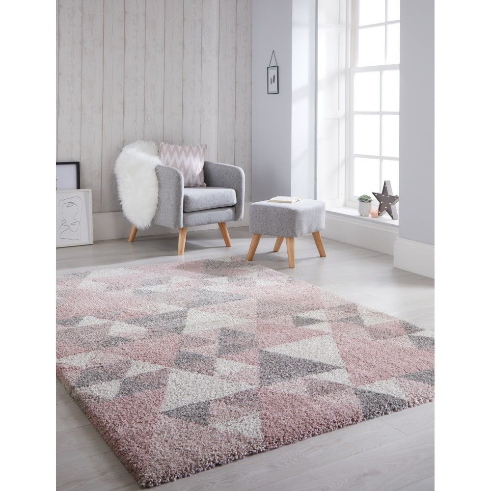 Růžovo-šedý koberec Flair Rugs Nuru, 160 x 230 cm - Bonami.cz