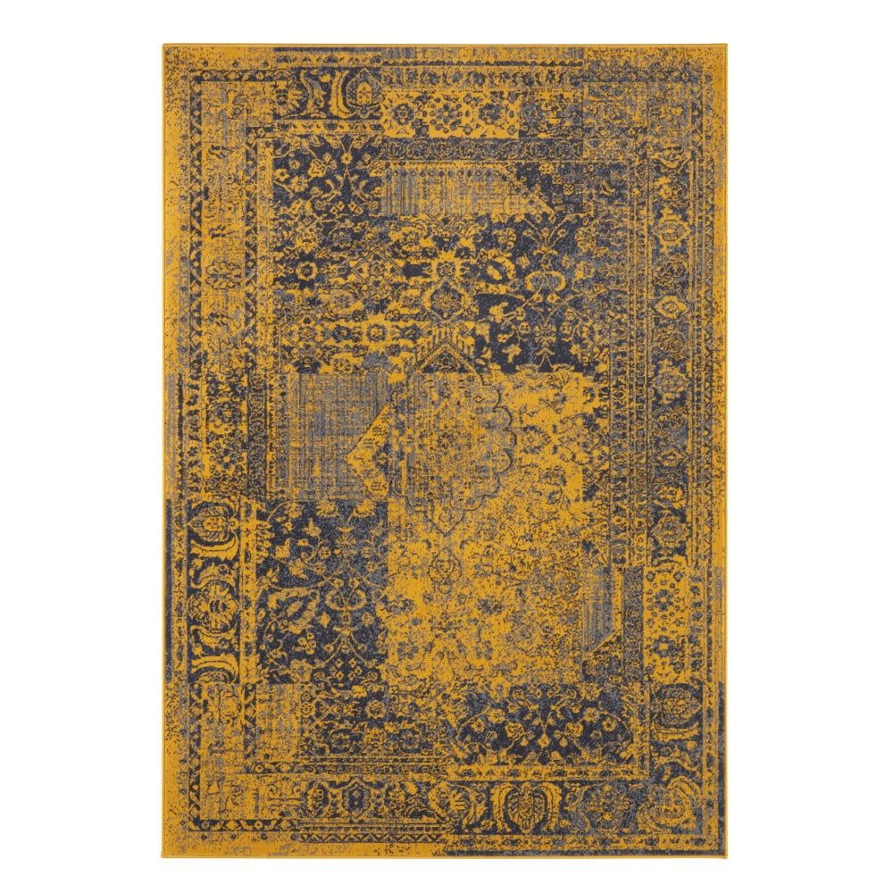Žluto-šedý koberec Hanse Home Celebration Plume, 80 x 150 cm - Bonami.cz
