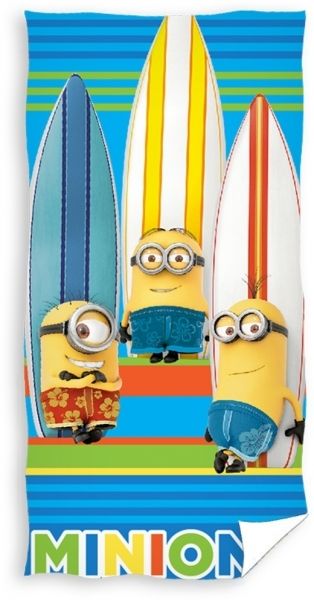 Dětská osuška Minions - Mimoni surfaři 70 x 140 cm  - POVLECENI-OBCHOD.CZ