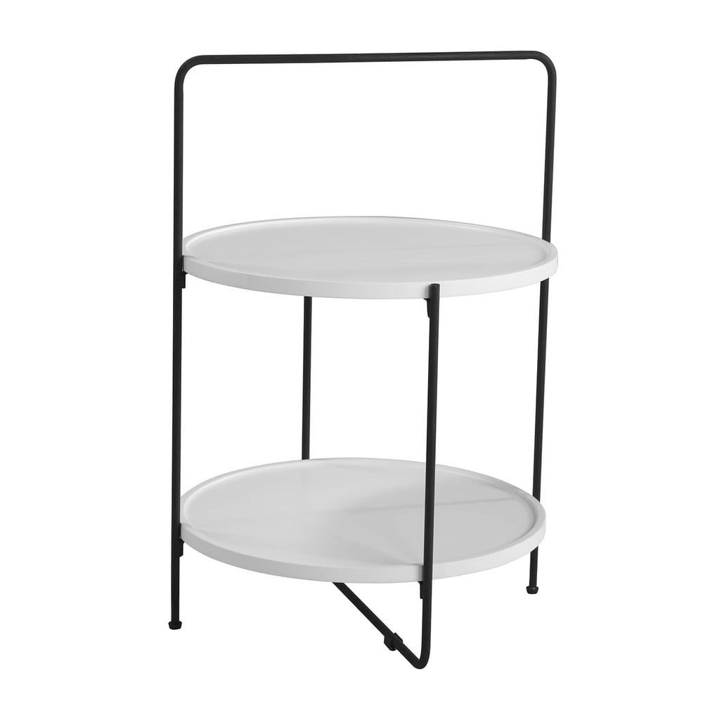 Bílo-černý odkládací stolek sømcasa Alessio, ø 45 cm - Bonami.cz