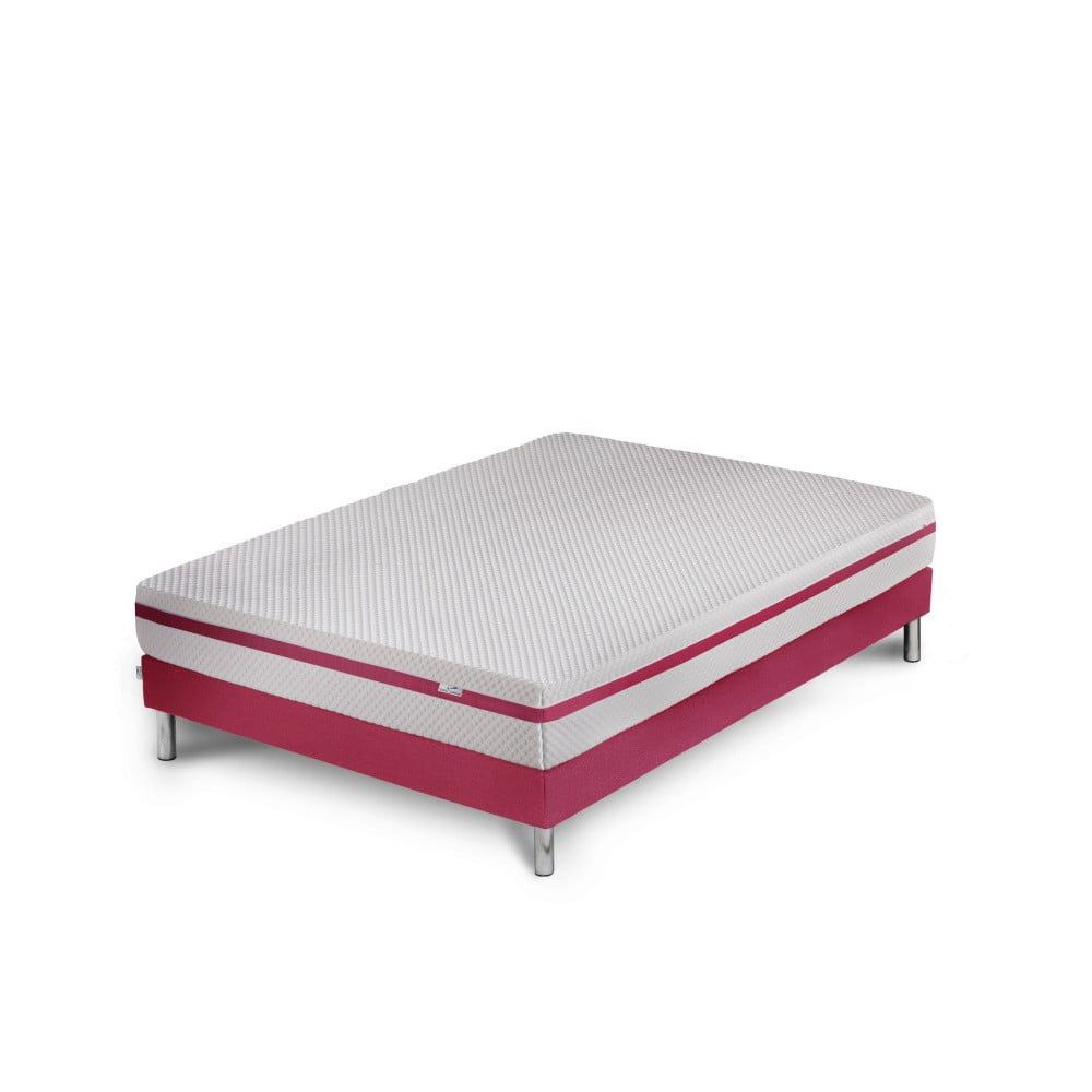 Růžová postel s matrací Stella Cadente Maison Pluton, 140 x 200 cm - Bonami.cz