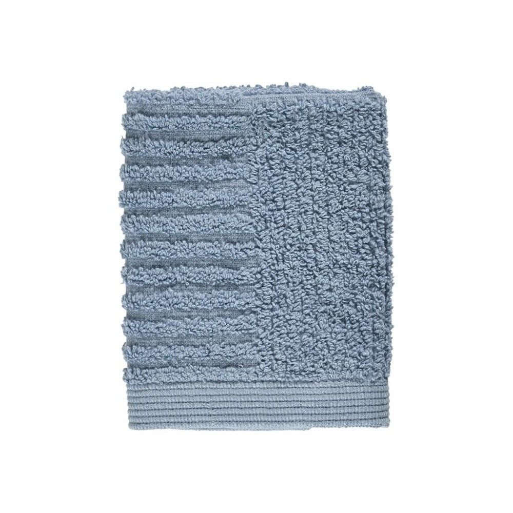 Modrý ručník ze 100% bavlny na obličej Zone Classic Blue Fog, 30 x 30 cm - Bonami.cz
