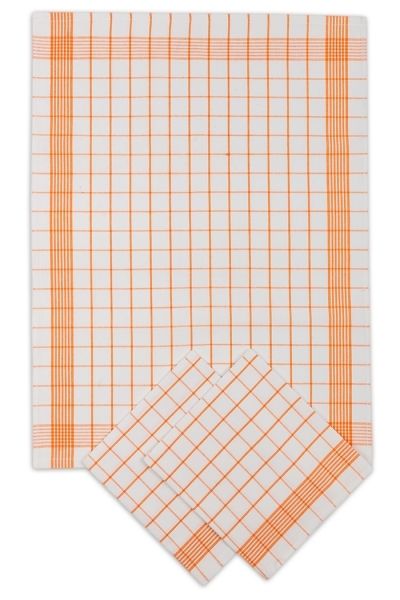 Svitap Utěrka Negativ Egyptská bavlna bílá oranžová 50x70 cm 3 ks  - POVLECENI-OBCHOD.CZ