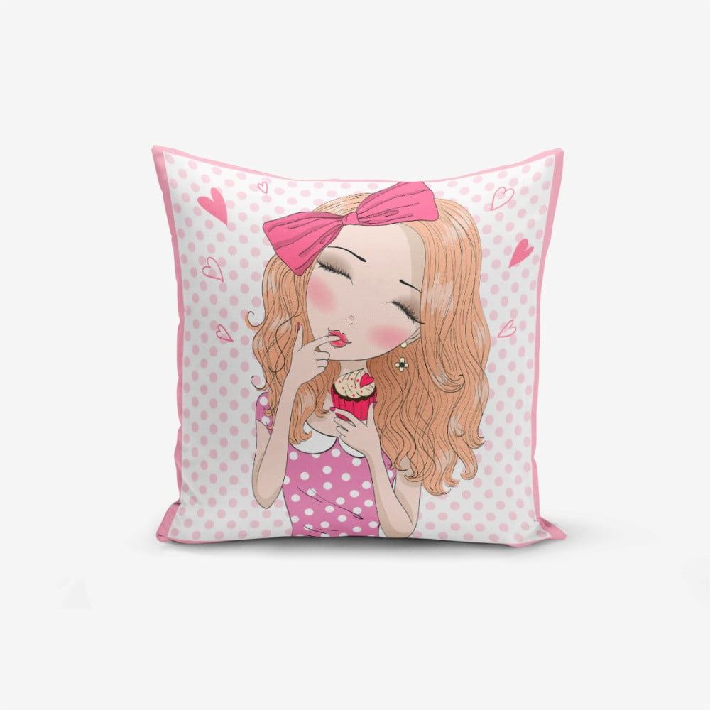 Povlak na polštář Minimalist Cushion Covers Girl With Cupcake, 45 x 45 cm - Bonami.cz