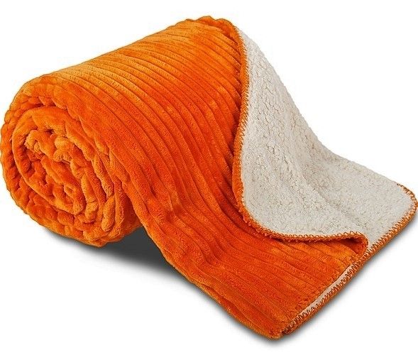 Svitap deka mikrovlákno OVEČKA Manžestr oranžová 150x200 cm  - POVLECENI-OBCHOD.CZ