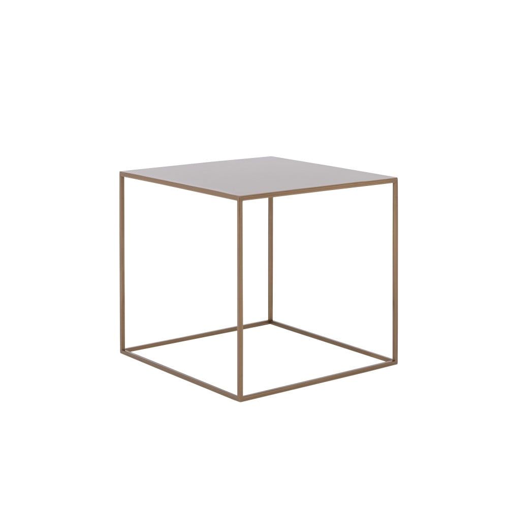 Konferenční kovový stolek ve zlaté barvě CustomForm Tensio, 50 x 50 cm - Bonami.cz