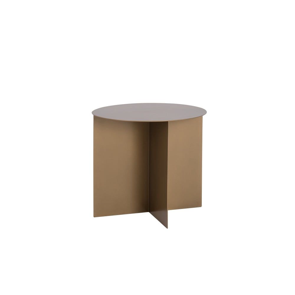 Konferenční kovový stůl ve zlaté barvě Custom Form Oli, ⌀ 50 cm - Bonami.cz