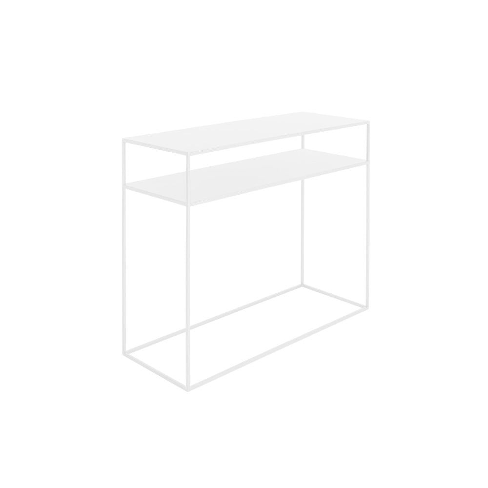 Bílý konzolový kovový stůl s policí CustomForm Tensio, 100 x 35 cm - Bonami.cz