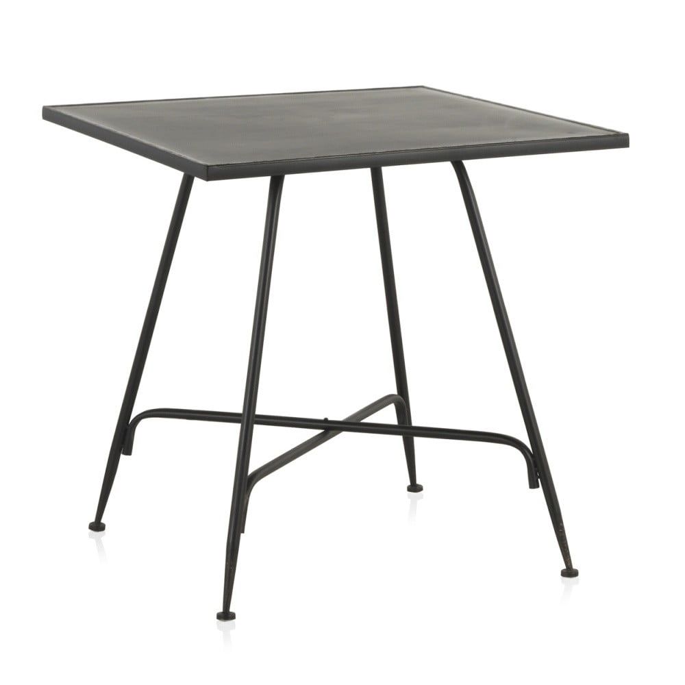 Černý kovový barový stolek Geese Industrial Style, 80 x 80 cm - Bonami.cz