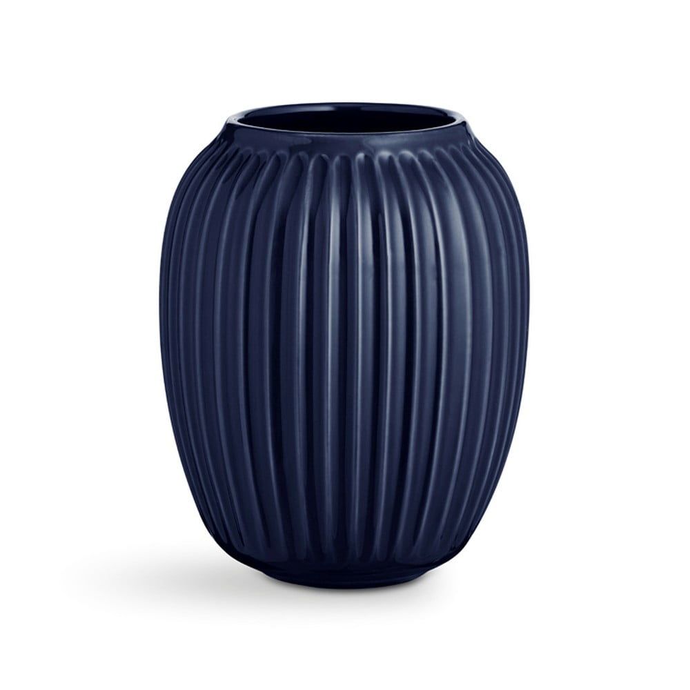 Tmavě modrá kameninová váza Kähler Design Hammershoi, ⌀ 16,5 cm - Bonami.cz