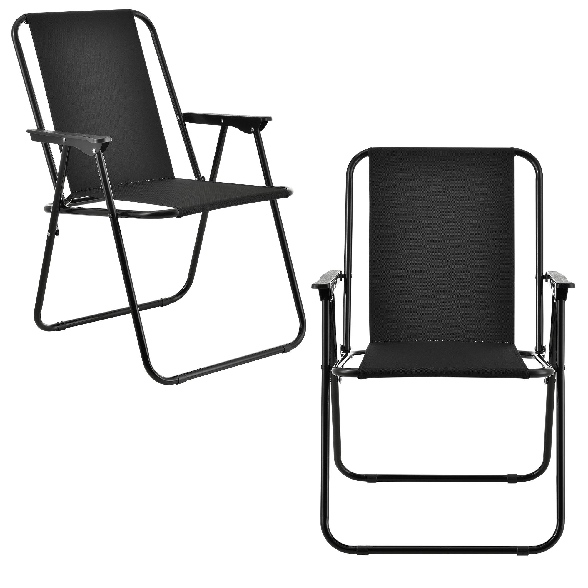 [casa.pro]® Camping židle - dvojité rybářské křeslo set,74 x 54 cm 31 x 37,5 cm,černá - H.T. Trade Service GmbH & Co. KG