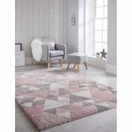 Růžovo-šedý koberec Flair Rugs Nuru, 160 x 230 cm Bonami.cz