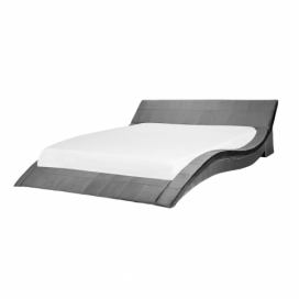 Velurová postel šedá 180x200 cm VICHY