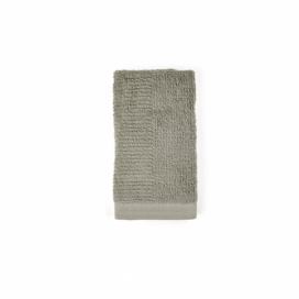 Šedozelený ručník ze 100% bavlny Zone Classic Eucalyptus, 50 x 100 cm