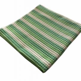 Vaflový ručník 50x100 cm zelený